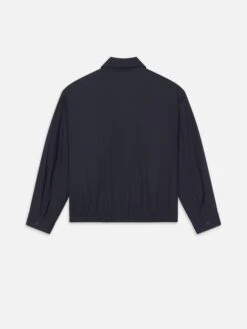 Poplin Cotton Jacket -- Dark Navy 9 Poplin Cotton Jacket -- Dark Navy -Frame Fashion Shop ME25WJA001 DKNV B