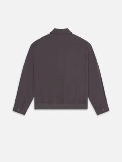 Cotton Blouson -- Cloud Grey 7 Cotton Blouson -- Cloud Grey -Frame Fashion Shop ME25WJA013 CLGY B