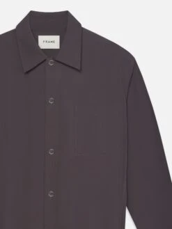 Cotton Blouson -- Cloud Grey 6 Cotton Blouson -- Cloud Grey -Frame Fashion Shop ME25WJA013 CLGY DET