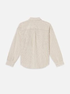 Brown Striped Shirt -- Brown Stripe -Frame Fashion Shop ME25WSH009 BNST B