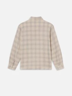 Plaid Shirt -- Cream Plaid -Frame Fashion Shop ME25WSH027 CRPL B