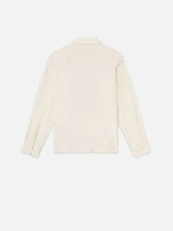 Textured Shirt -- White Sand -Frame Fashion Shop ME25WSH032 WTSD B V2