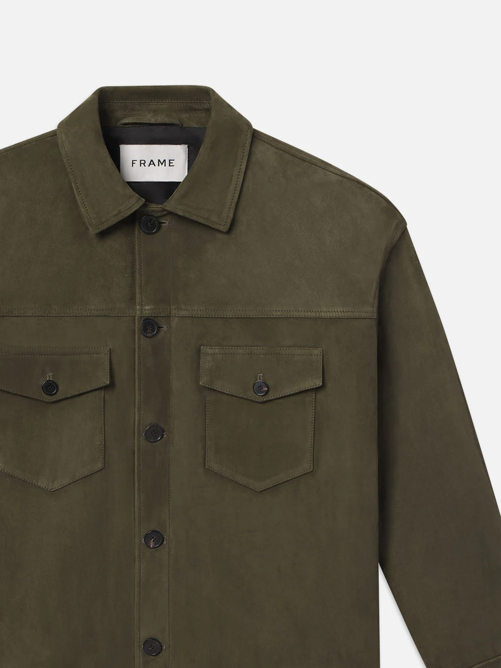 Clean Suede Jacket -- Dark Olive 2 Clean Suede Jacket -- Dark Olive - Image 2