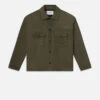 Clean Suede Jacket -- Dark Olive