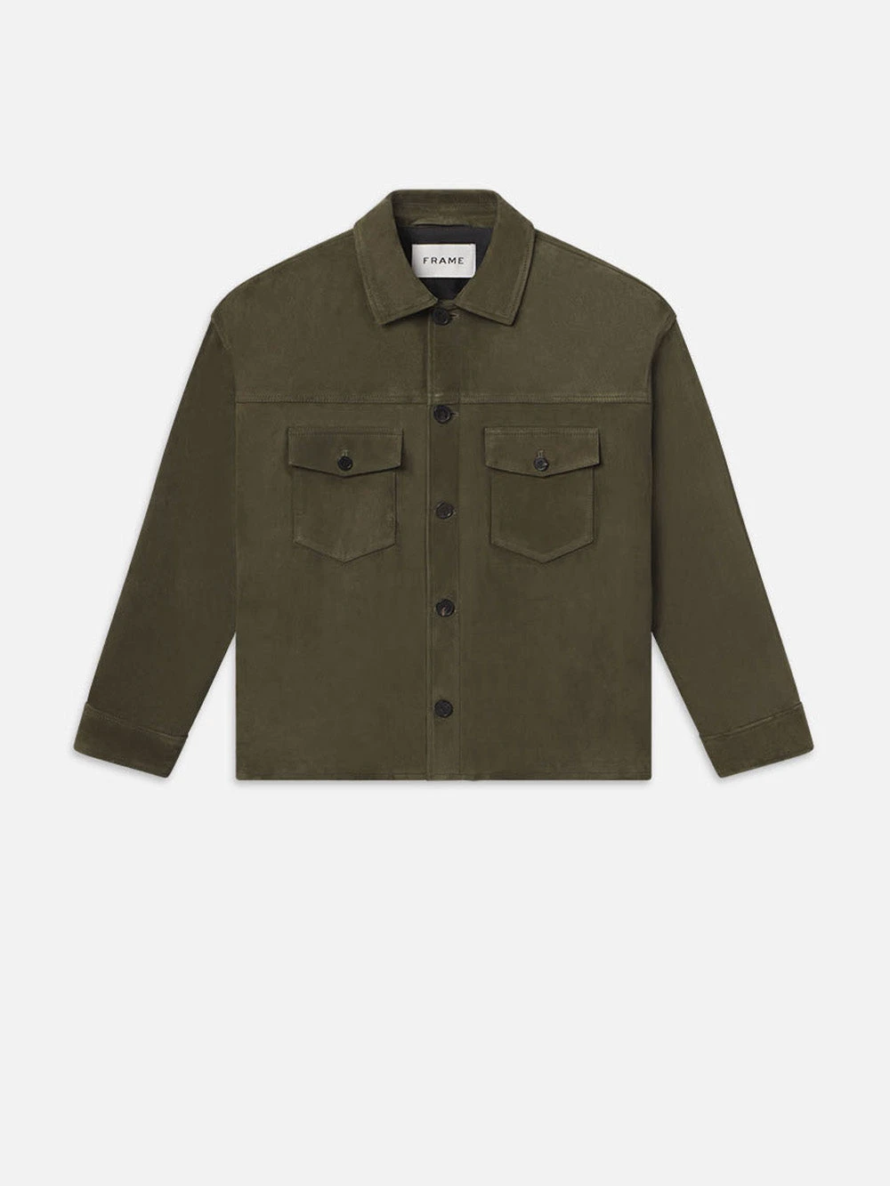 Clean Suede Jacket -- Dark Olive 1 Clean Suede Jacket -- Dark Olive