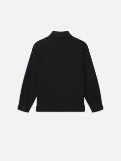 Textured Shirt Jacket -- Black -Frame Fashion Shop MF24WJA011 BLK B