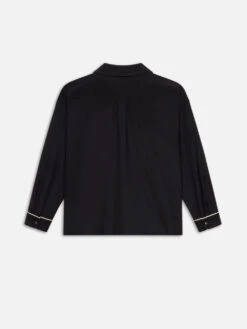 Pyjama Shirt -- Black 5 Pyjama Shirt -- Black -Frame Fashion Shop MF24WSH002 BLK B