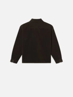 Relaxed Corduroy Overshirt -- Dark Olive -Frame Fashion Shop MF24WSH003 DKOL B