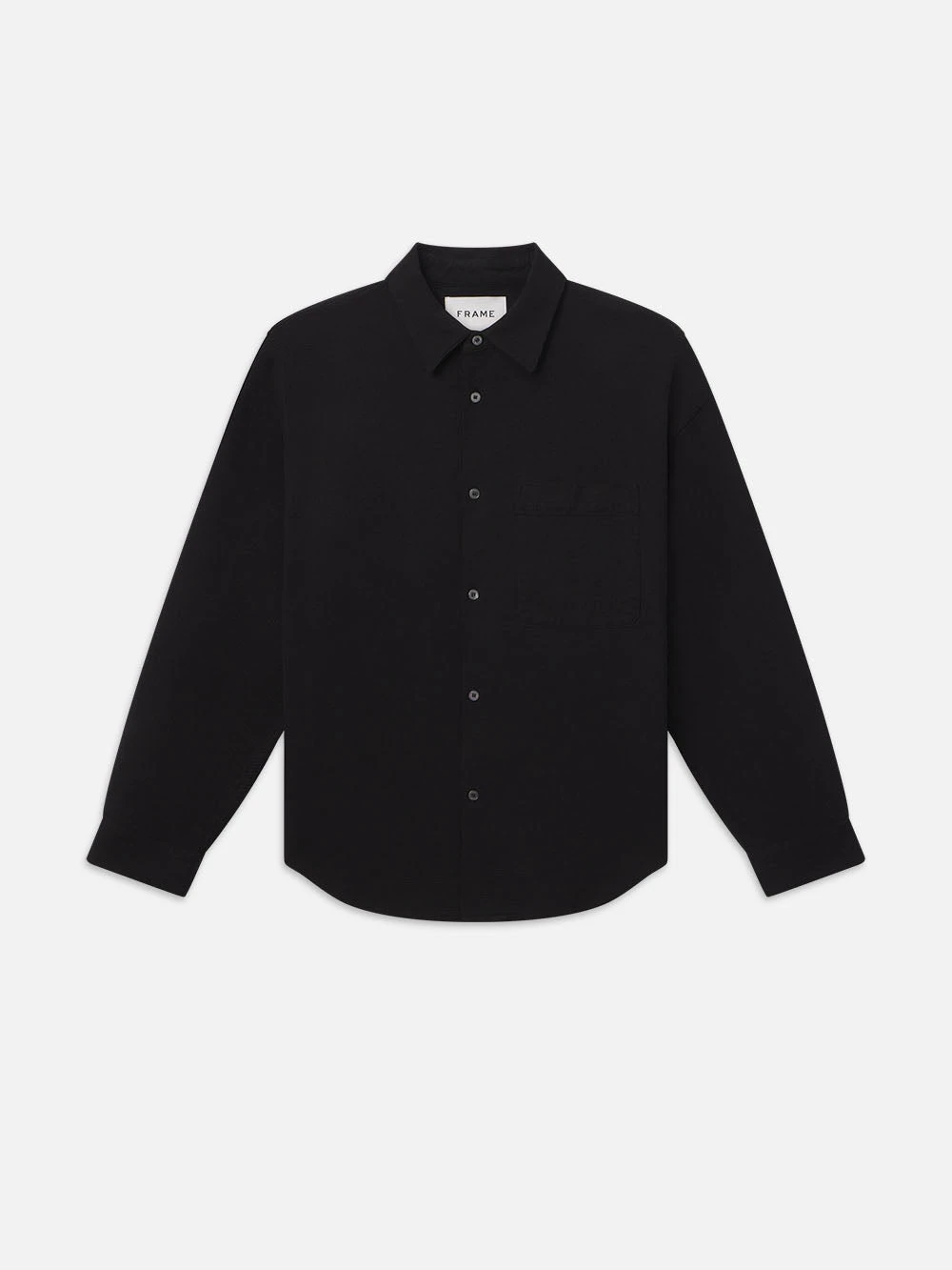 Waffle Textured Shirt -- Black 1 Waffle Textured Shirt -- Black
