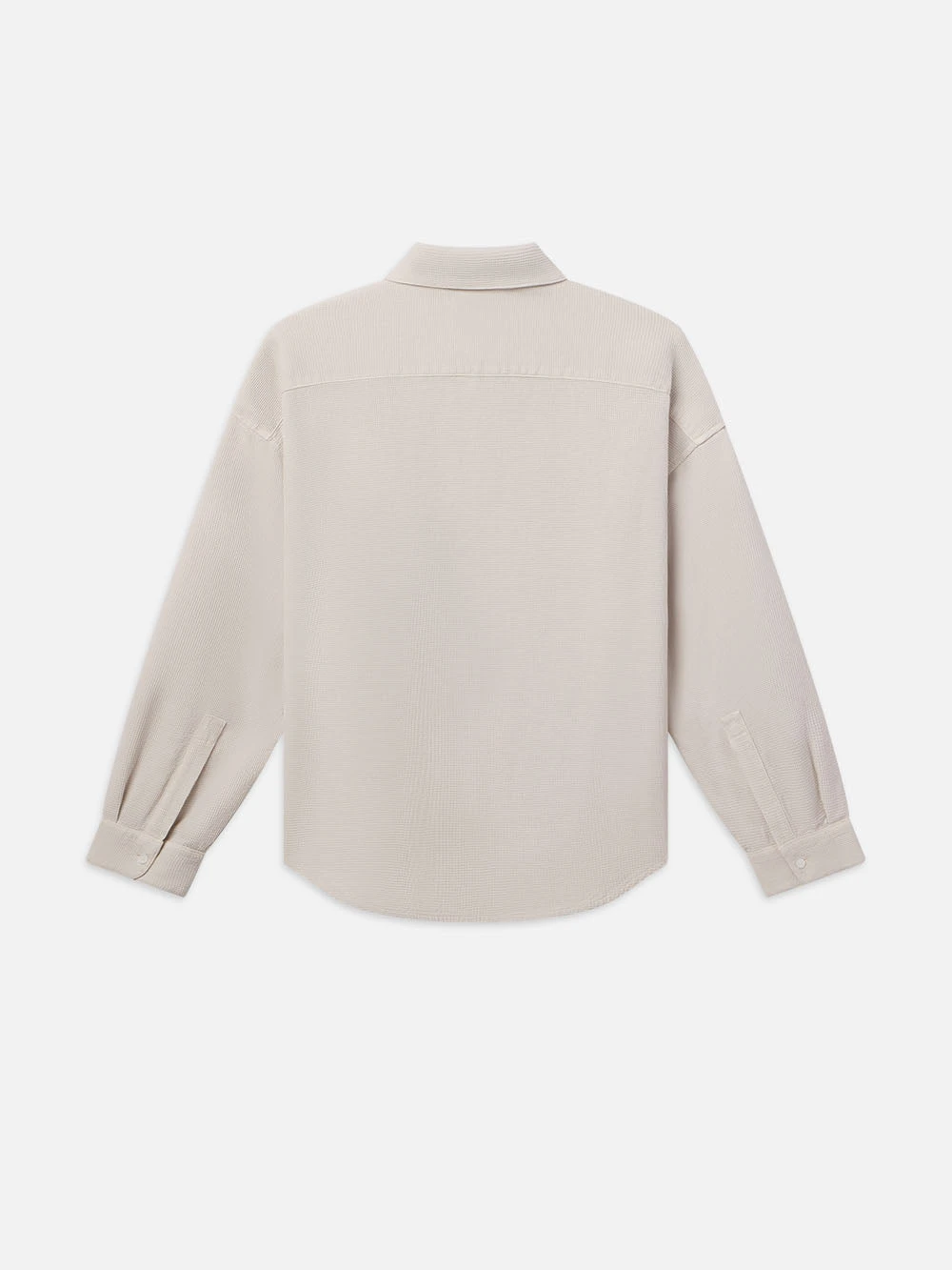 Waffle Textured Shirt -- Off White 3 Waffle Textured Shirt -- Off White - Image 3