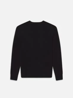 Superfine Crewneck Sweater -- Black -Frame Fashion Shop MF25KSW001 BLK B
