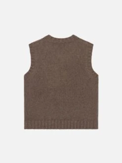Yak Blend Vest -- Dark Taupe -Frame Fashion Shop MF25KSW016 DRKT B V2
