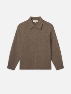 Long Sleeve Shirt Sweater -- Dark Taupe