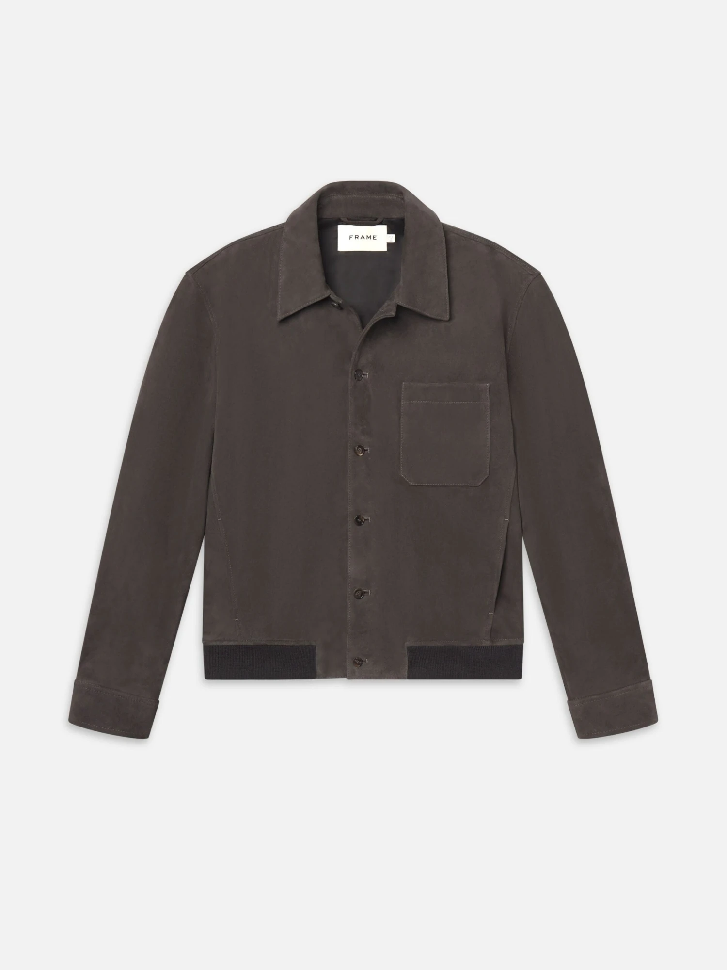 Suede Bomber Jacket -- Old Black 1 Suede Bomber Jacket -- Old Black