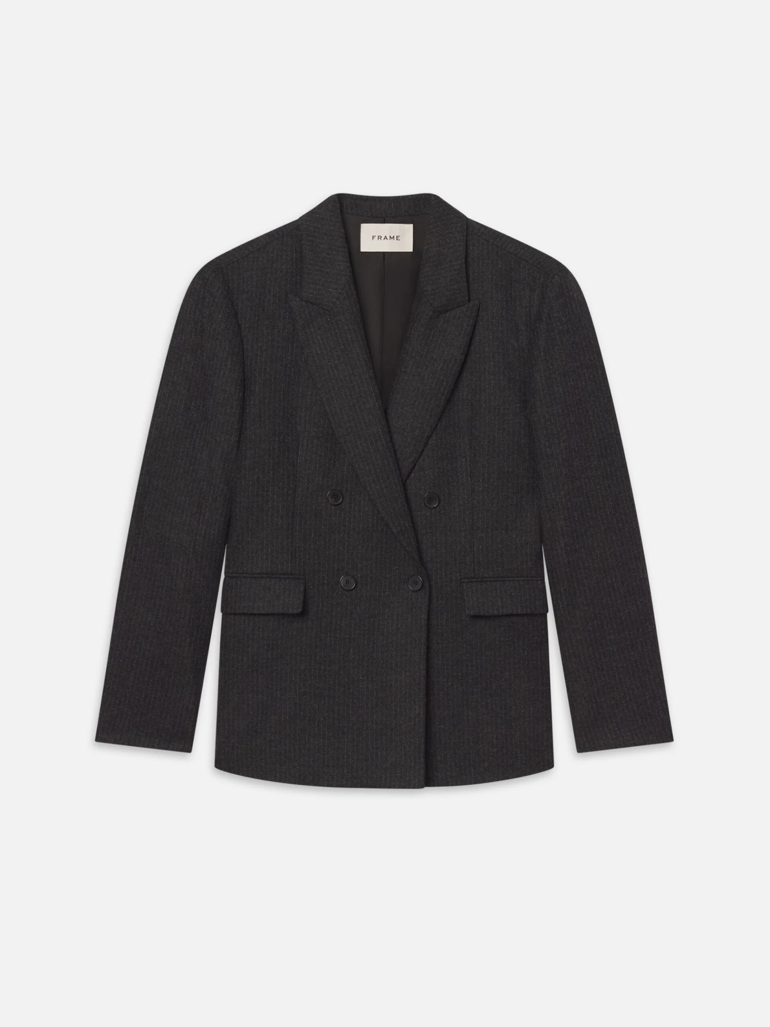 Pinstripe Wool Blazer -- Dark Grey 1 Pinstripe Wool Blazer -- Dark Grey