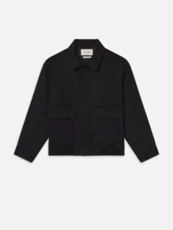 Wool Cashmere Blouson -- Black