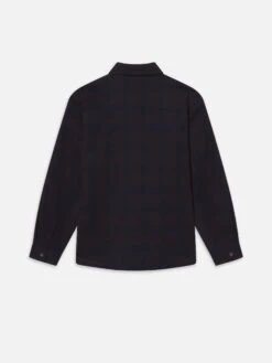 Wool Blend Plaid Shirt -- Navy Multi 5 Wool Blend Plaid Shirt -- Navy Multi -Frame Fashion Shop MF25WSH008 NAMU B