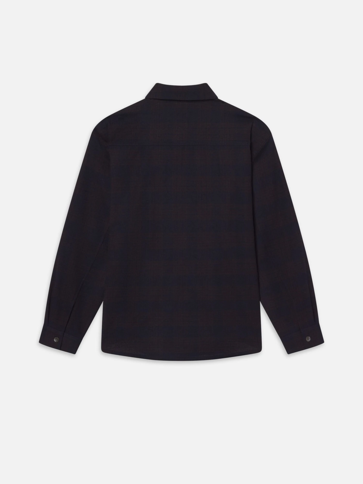 Wool Blend Plaid Shirt -- Navy Multi 3 Wool Blend Plaid Shirt -- Navy Multi - Image 3