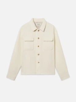 Tweed Overshirt -- Warm White