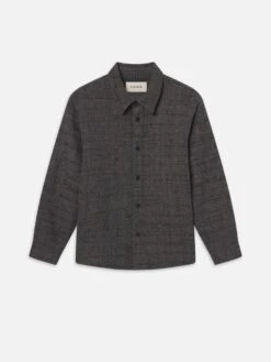 Tweed Overshirt -- Grey Melange