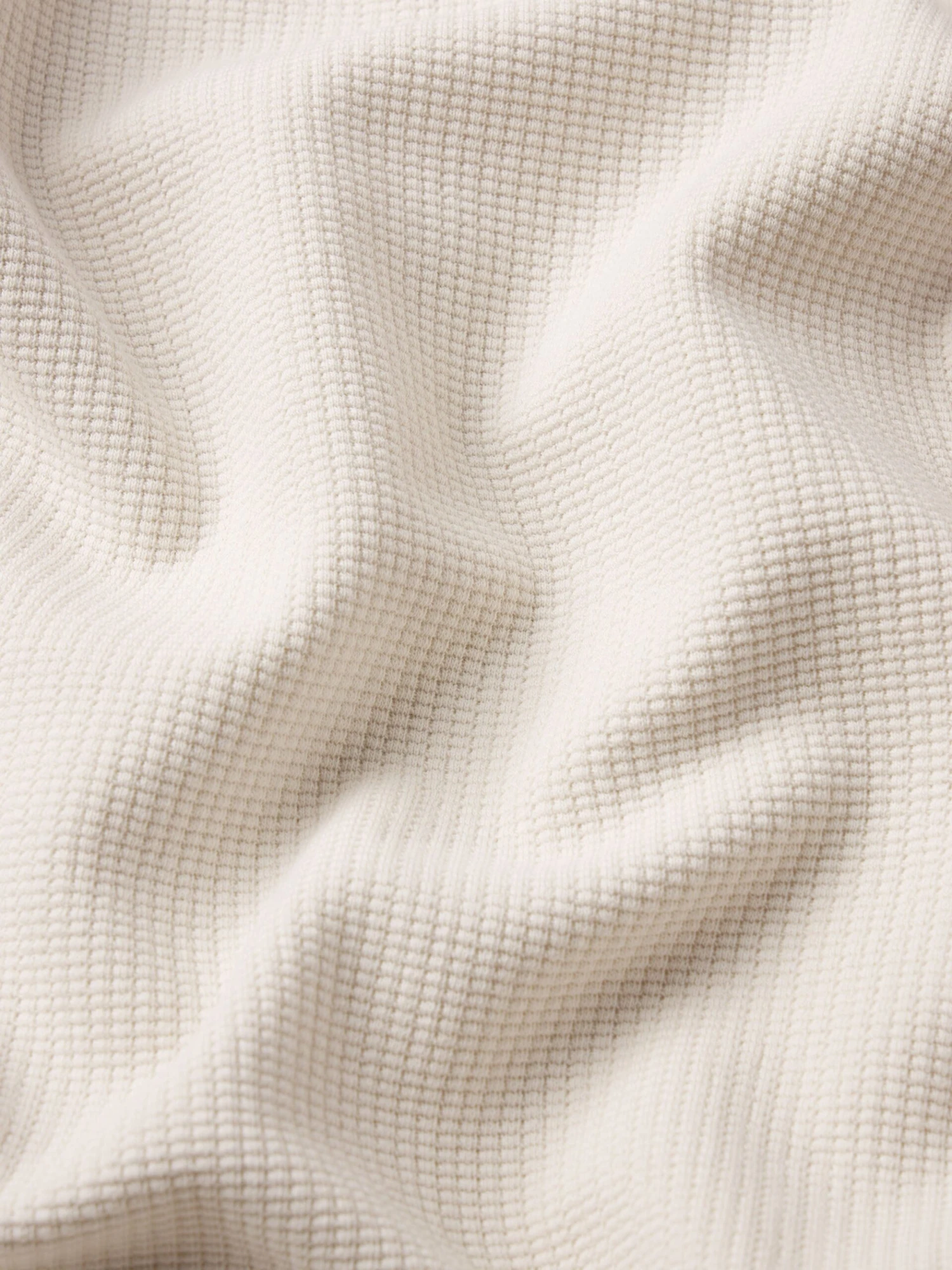 Waffle Textured Shirt -- Warm White 4 Waffle Textured Shirt -- Warm White - Image 4