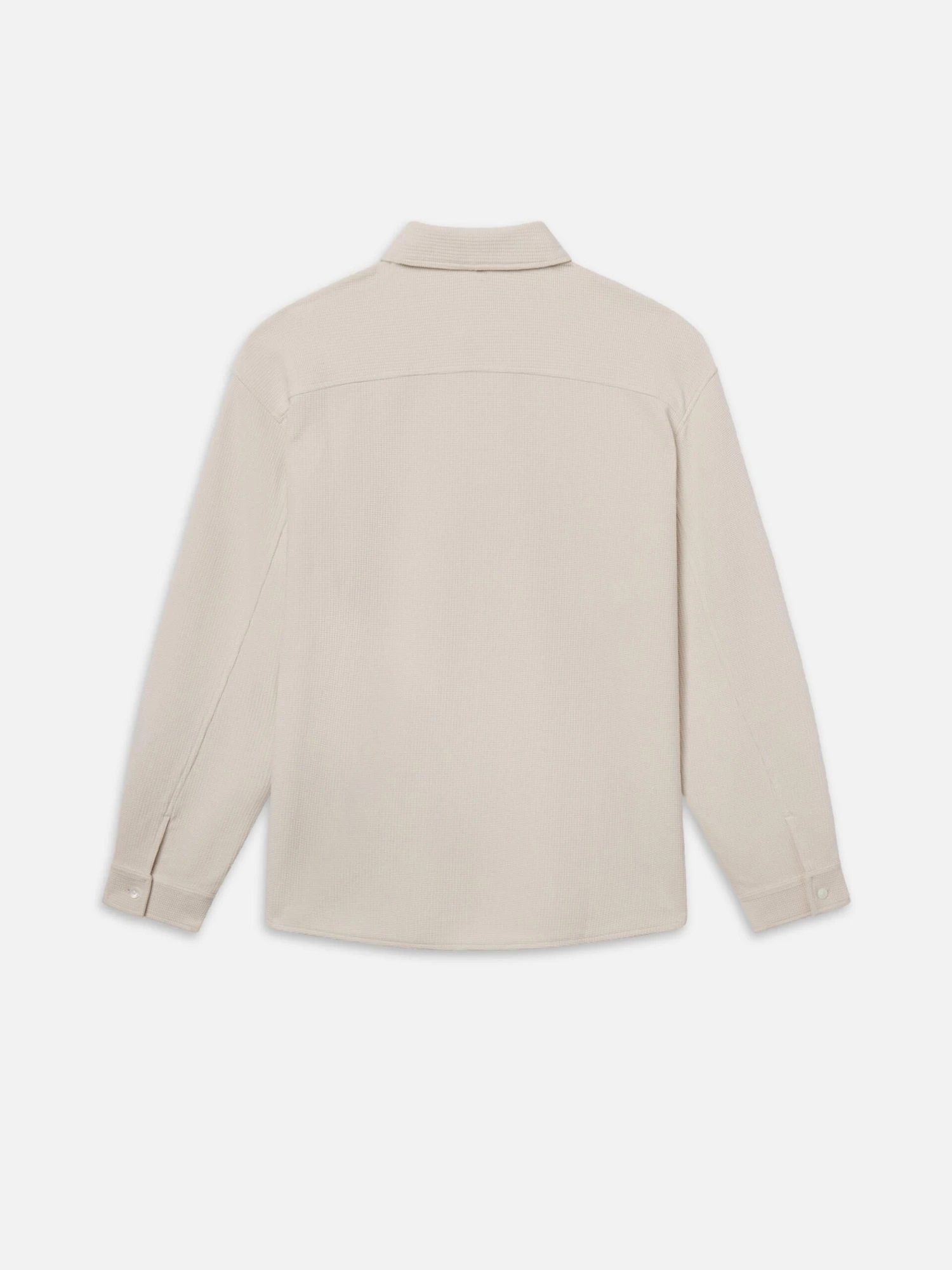 Waffle Textured Shirt -- Warm White 3 Waffle Textured Shirt -- Warm White - Image 3