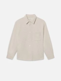 Waffle Textured Shirt -- Warm White