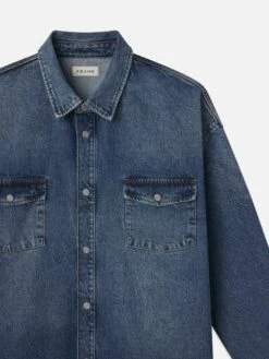 Relaxed Denim Shirt -- Briset -Frame Fashion Shop MP25DSH010 BRIS DET