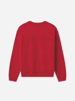 Ritz Unisex Tonal Logo Crewneck -- Red -Frame Fashion Shop MP25JSS 006 RED B V2