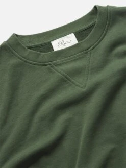 Ritz Unisex Tonal Logo Crewneck -- Hunter Green -Frame Fashion Shop MP25JSS006 HNGR FABRIC DET1 V2