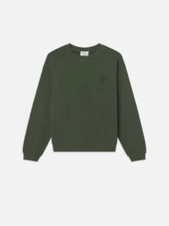 Ritz Unisex Tonal Logo Crewneck -- Hunter Green