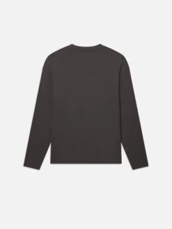 Long Sleeve Woolen Tee -- Taupe -Frame Fashion Shop MP25JTE001 TAUP B