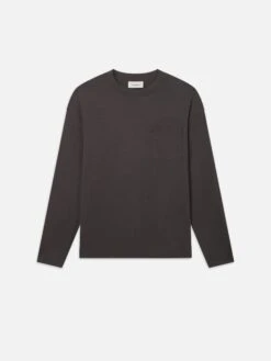 Long Sleeve Woolen Tee -- Taupe