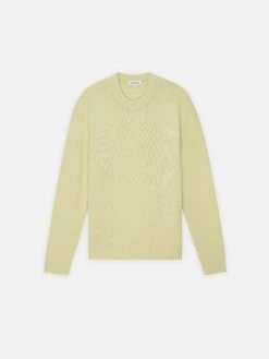 Woolen Cashmere Blend Sweater -- Light Yellow