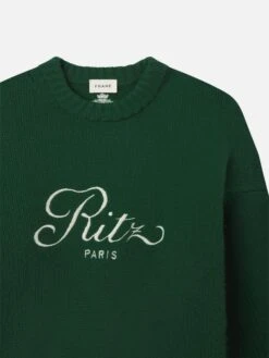 Ritz Unisex Cashmere Sweater -- Hunter Green -Frame Fashion Shop MP25KSW030 HNGR DET