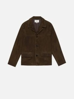 Suede Jacket -- Dark Camel