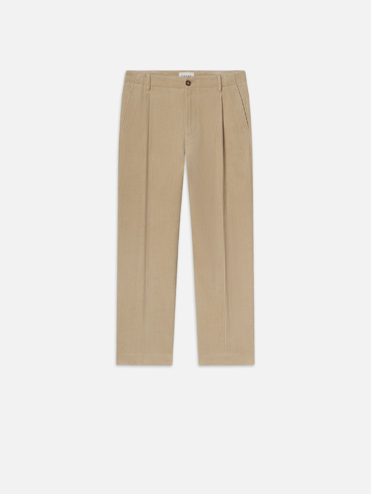 Tapered Pleated Trousers -- Dove 1 Tapered Pleated Trousers -- Dove