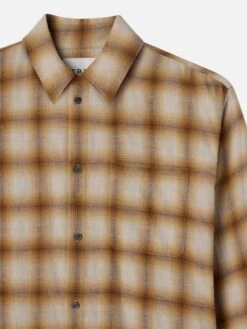 Light Weight Plaid Shirt -- Tan Plaid -Frame Fashion Shop MP25WSH009 TNPD DET