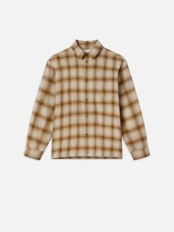 Light Weight Plaid Shirt -- Tan Plaid
