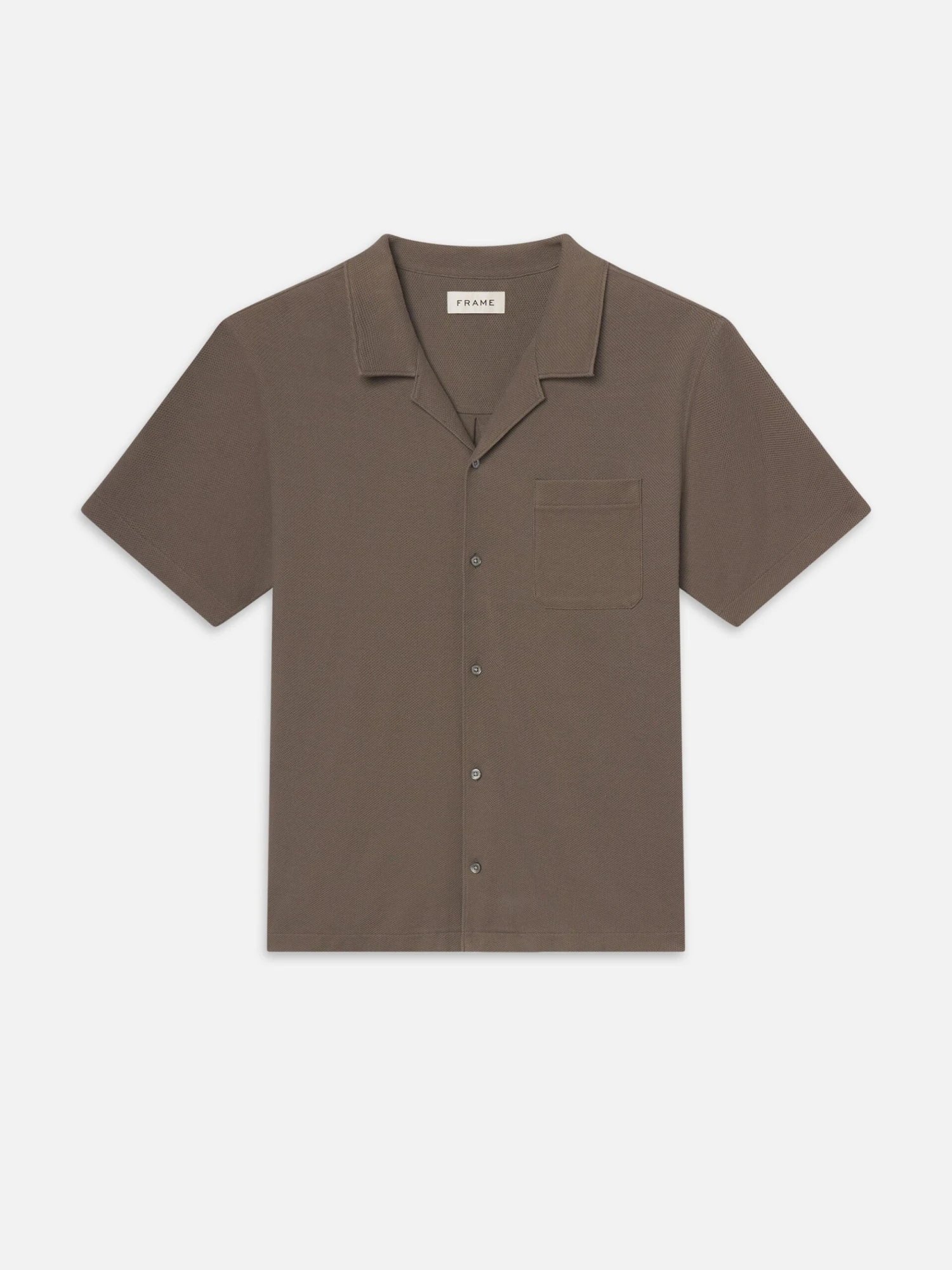 Jacquard Short Sleeve Relaxed Shirt -- Dark Sage 1 Jacquard Short Sleeve Relaxed Shirt -- Dark Sage