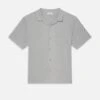 Jacquard Short Sleeve Relaxed Shirt -- Grey Blue