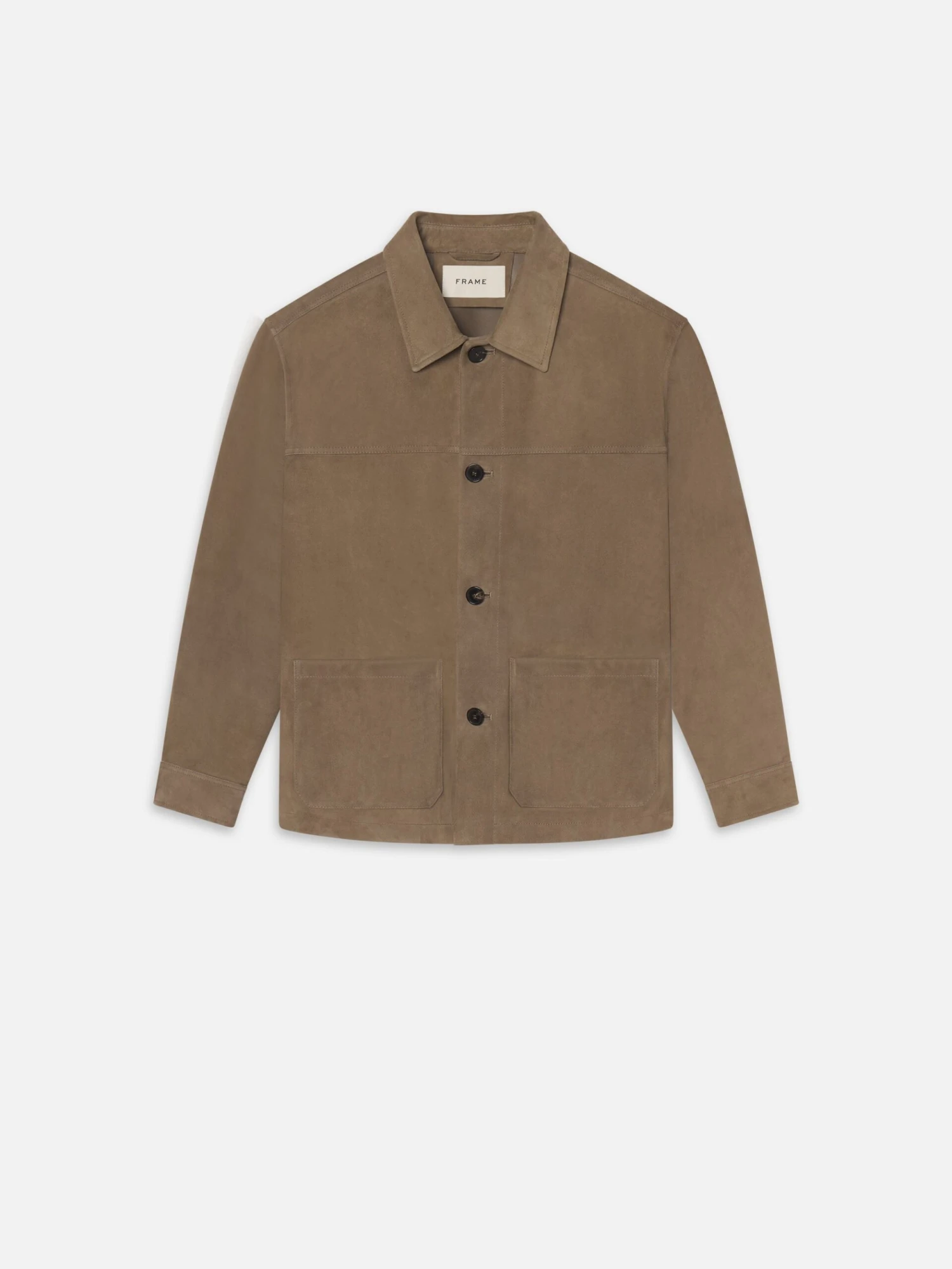 Suede Chore Coat -- Dark Beige 1 Suede Chore Coat -- Dark Beige