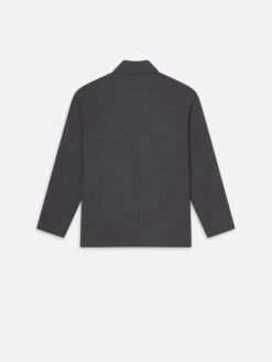 Wool Chore Coat -- Charcoal Grey -Frame Fashion Shop MS25WJA005 CHGY BACK