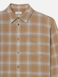 Plaid Shirt -- Beige Plaid -Frame Fashion Shop MS25WSH008 BEPL DET