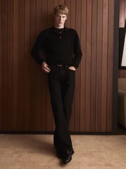 Superfine Polo Sweater -- Black -Frame Fashion Shop SHOT 12 0044 01 RGB 72 2000X2666 3441cd31 91d2 411b b2c2 30aa0bcb2061