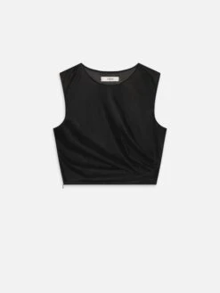 The Mesh Twist Tank -- Black