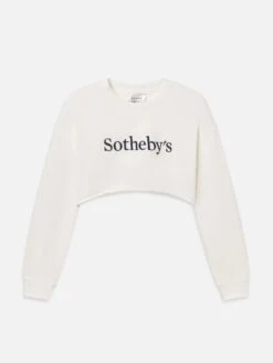 Sotheby’s Women's Cropped Sweatshirt -- Cream