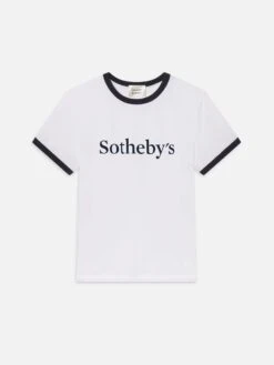 Sotheby’s Women's Ringer Baby Tee -- White Multi