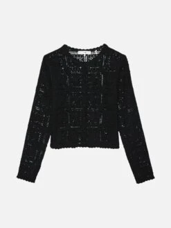 The Crochet Cardi -- Black