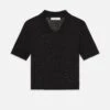 The Ribbed Polo -- Black